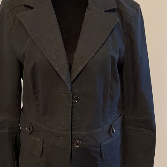 Loft Cotton Blazer-Size 6 Black‎ - Picture 5 of 8